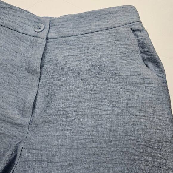 Happily Grey Blue High Rise Rayon Tailored Shorts Junior's Size Small - Picture 3 of 11